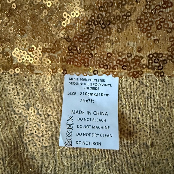 Gold Sequin Curtain  backdrop 7*7 - Picture 5 of 5